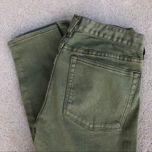J. Crew Olive Green Stretch Denim Skinny’s